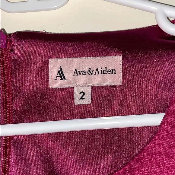 Ava & Aiden Magenta Casual Dress - Picture 3 of 5